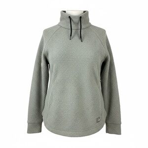 L.L Bean women’s olive green quilted pullover sweater